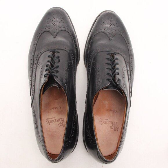 Allen Edmonds Chester Men\'s 10.5 C Narrow Black Leather Wingtip Oxfords Shoes main image 4